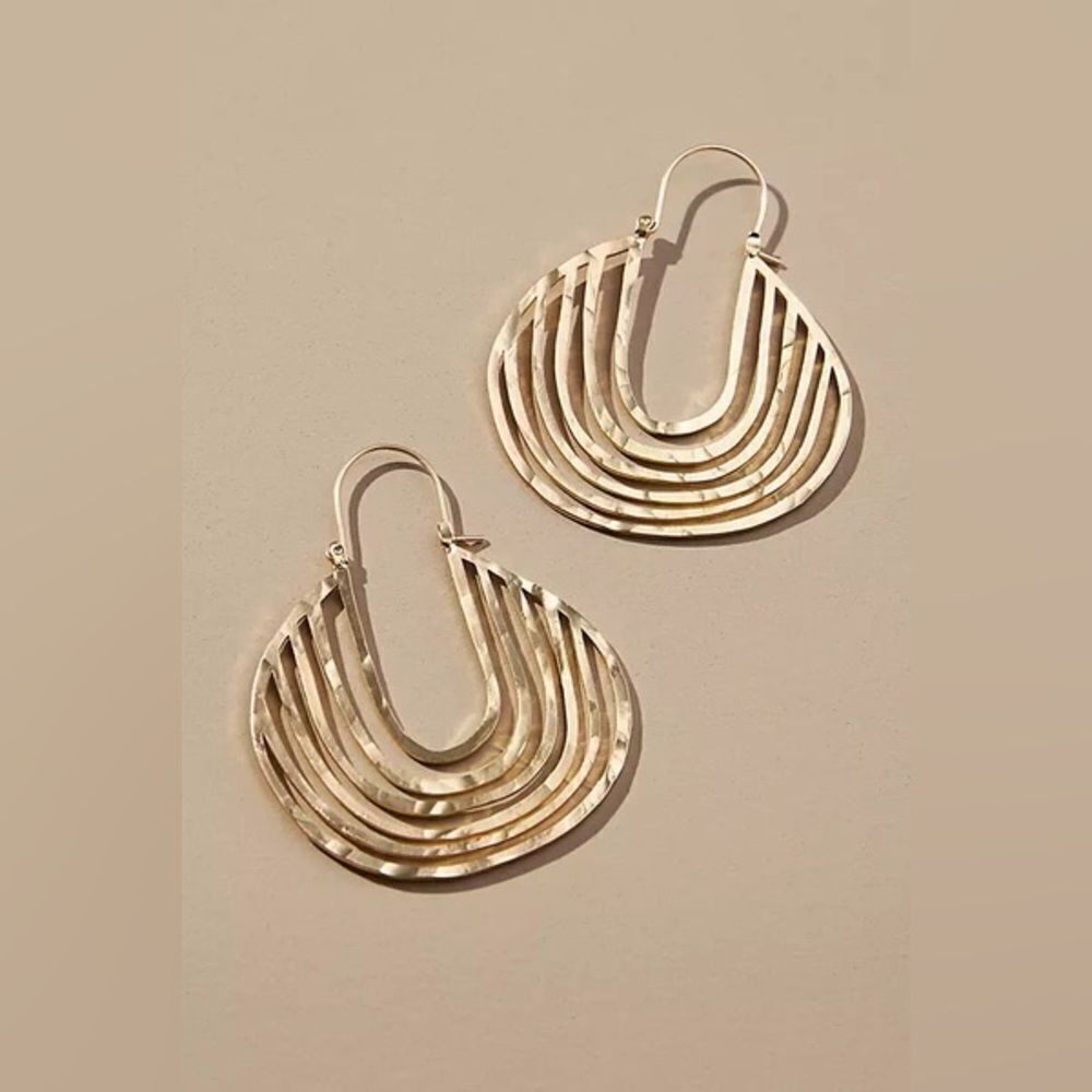 Boho Gold Hoop Earrings A1077